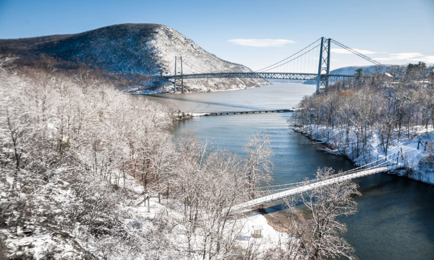 Bear Mountain Winter Hiking Views